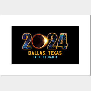 Wos Dallas Texas Total Solar Eclipse 2024 Posters and Art